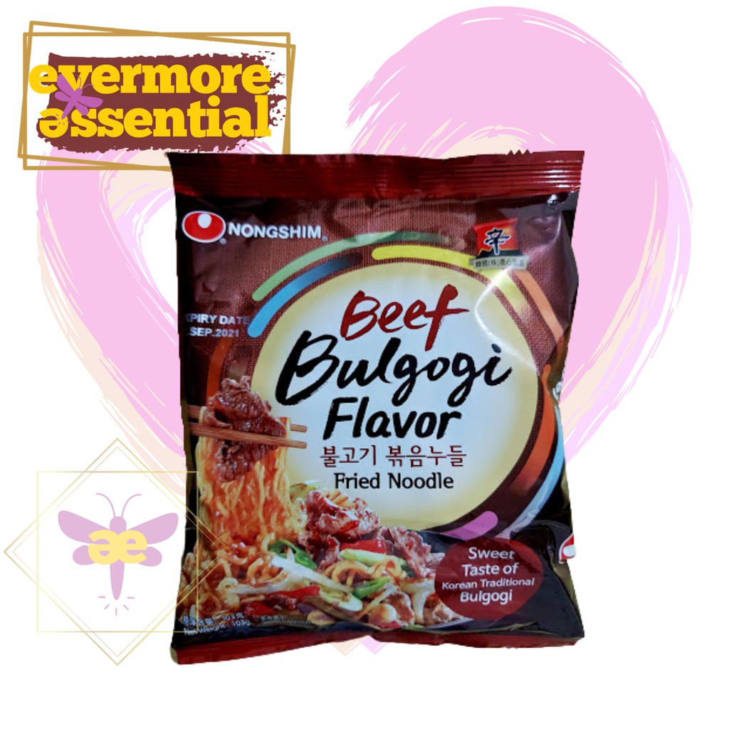 Nongshim Fried Beef Bulgogi Flavor Ramen Noodles for snacks, meal, side