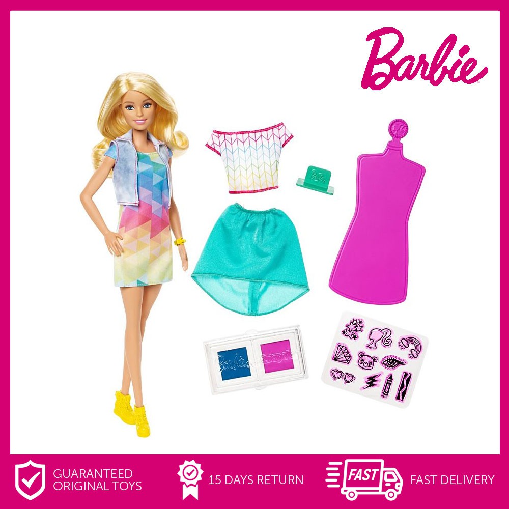 barbie crayola color stamp