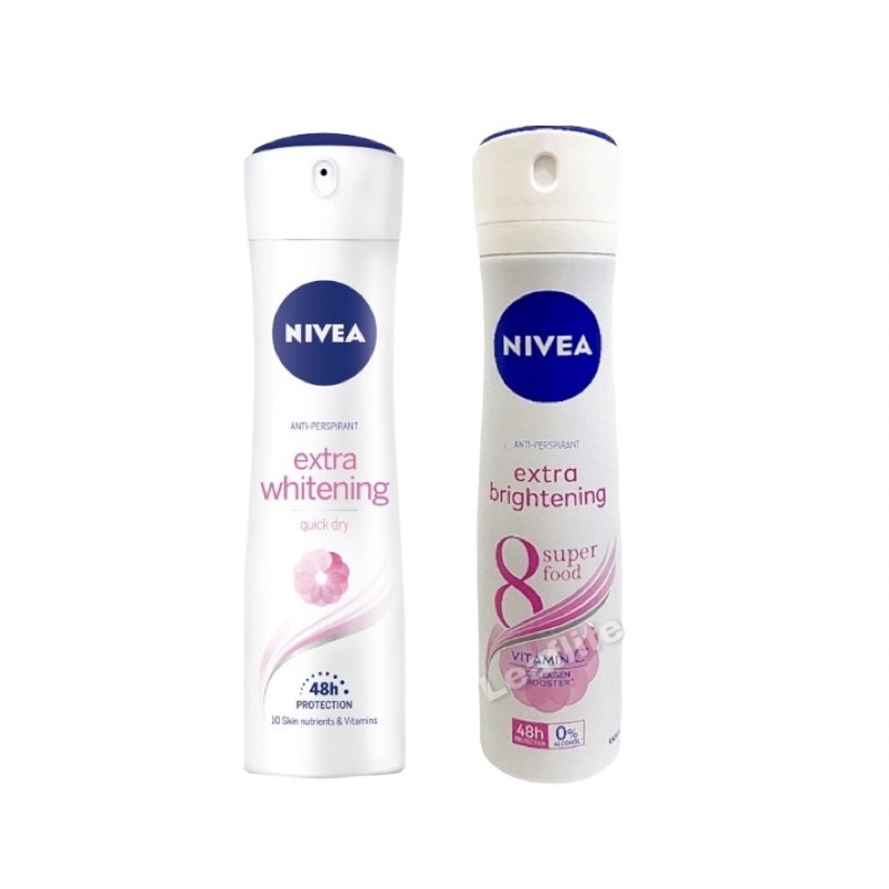 Nivea Extra brightening/ extra whitening deodorant spray collagen