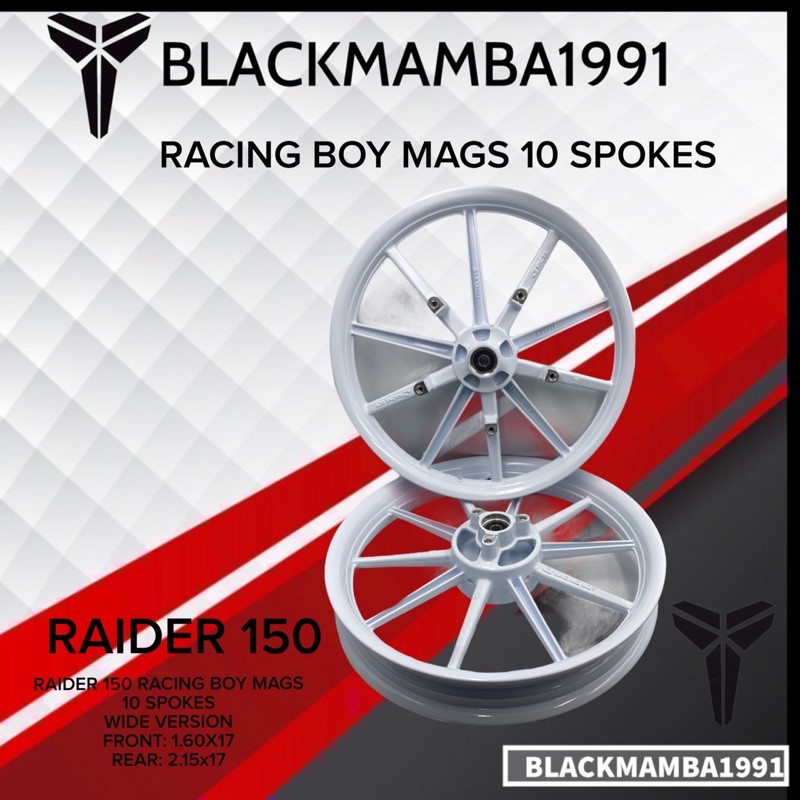 RACING BOY MAGS 10 SPOKES RAIDER 150 WIDE VERSION Shopee Philippines