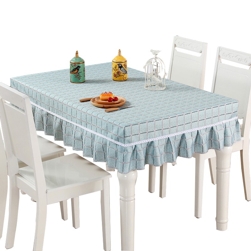 teal table cover