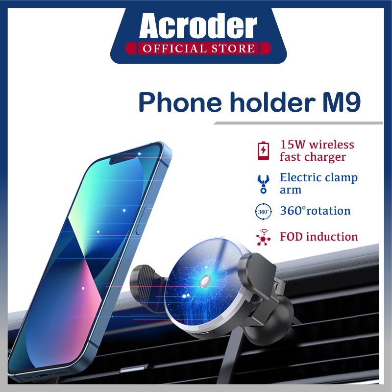 Acroder Car Phone holder 15W wireless fast charging electric air outlet ...