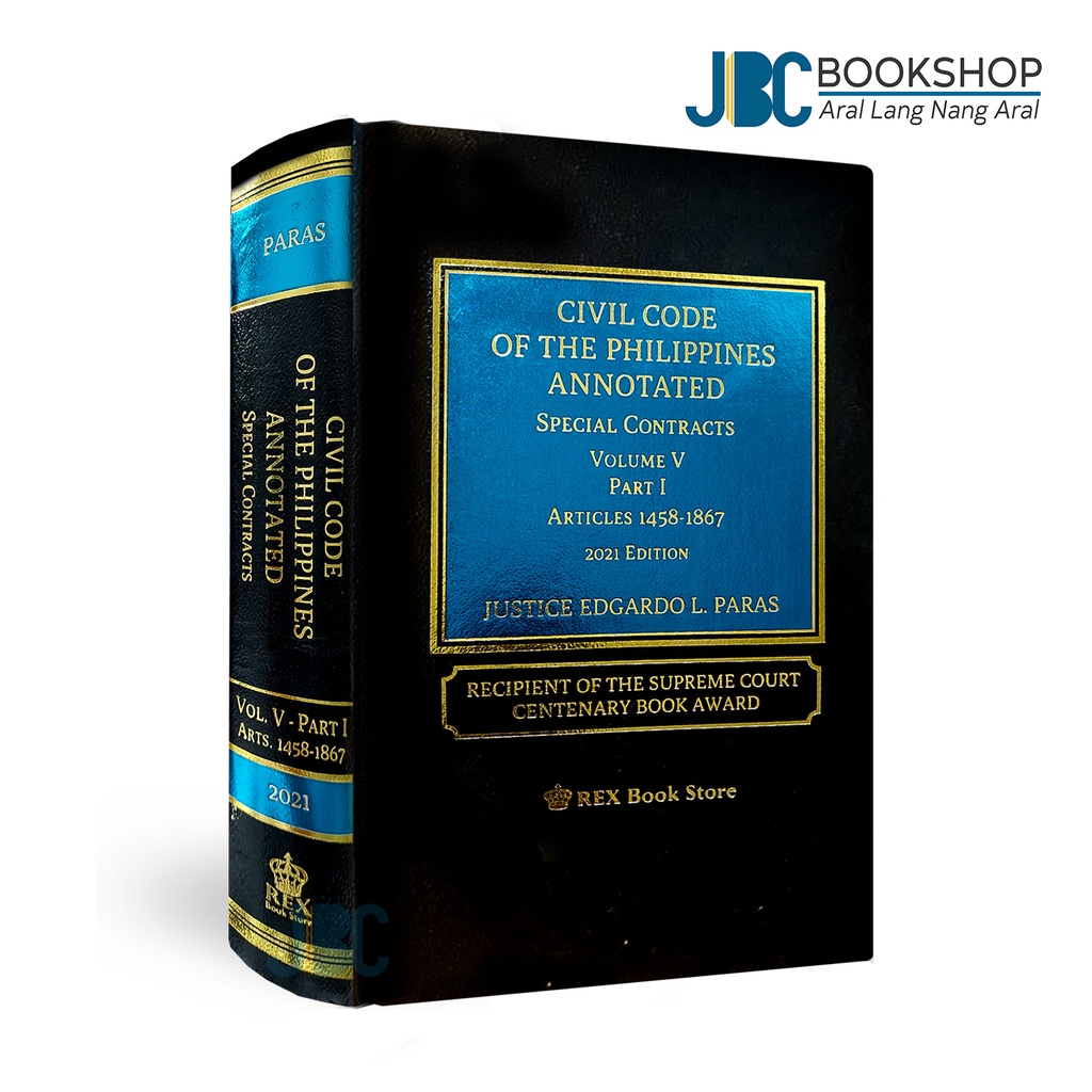 Vol. 5 Part 1 Civil Code of the Philippines Annotated: Special ...