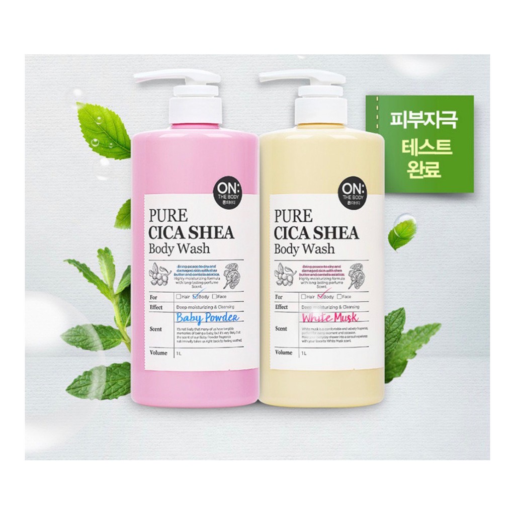 Korean {On The Body} Purecica Body Wash 1000ml Shopee Philippines
