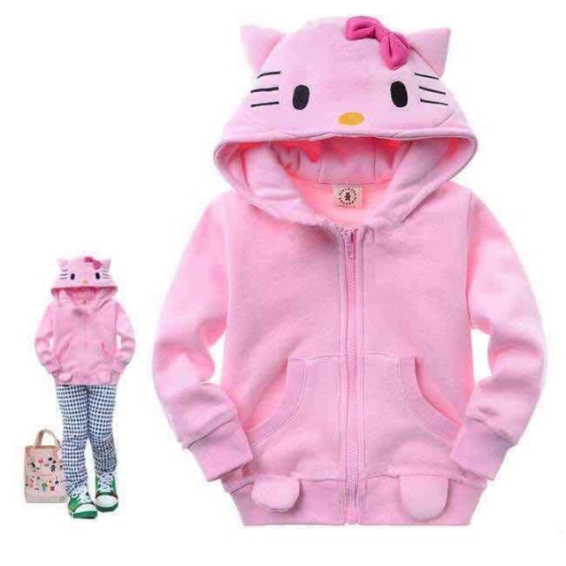 Hello kitty jacket with hood for kids | Shopee Philippines