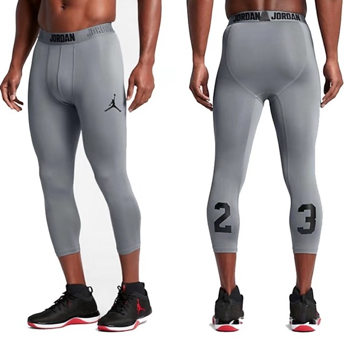 gray compression pants