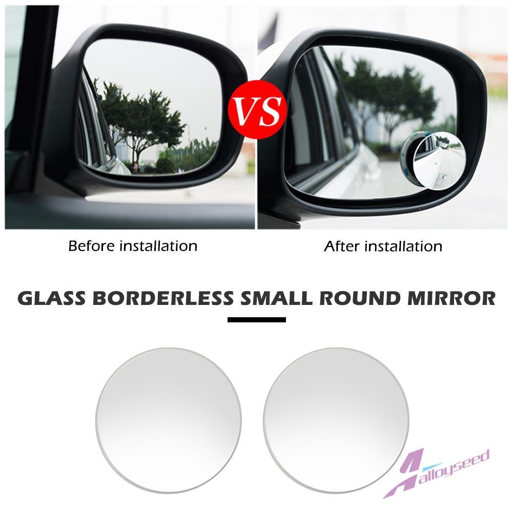 Side Angle Auxiliary Blind Spot Wide View Mirror Small Rearview Car Frameles NEW