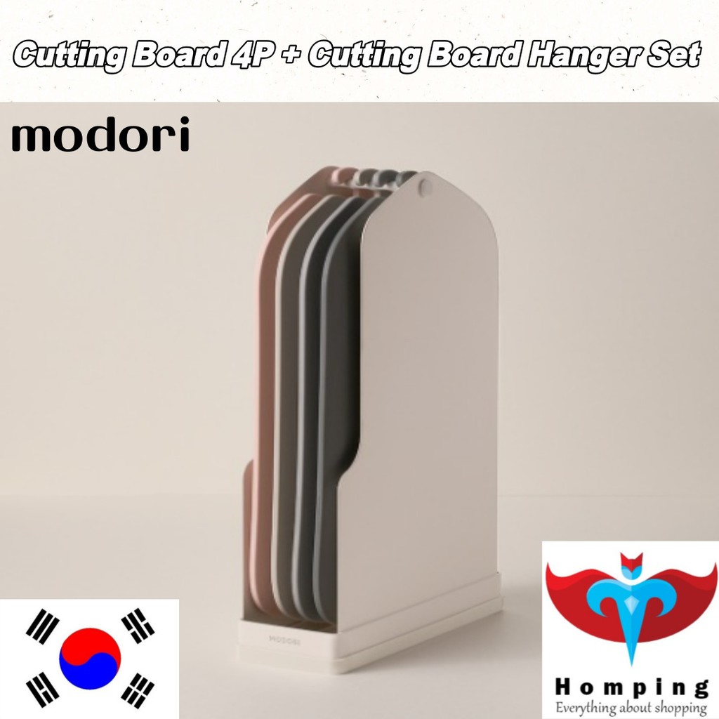 [Modori] Healthy Cooking Start Neat Cutting Board 4P + Cutting Board