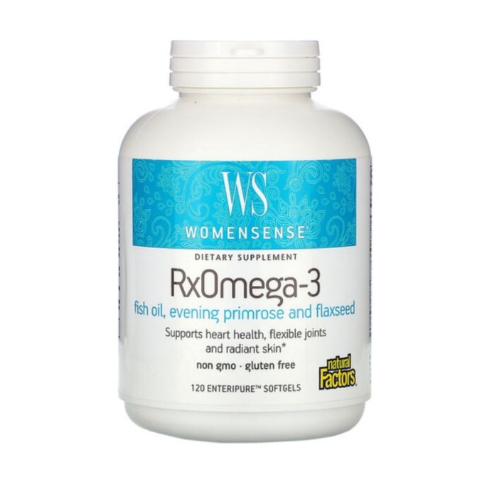 Natural factors, WomenSense, RxOmega-3, 120 Enteripure Softgels ...