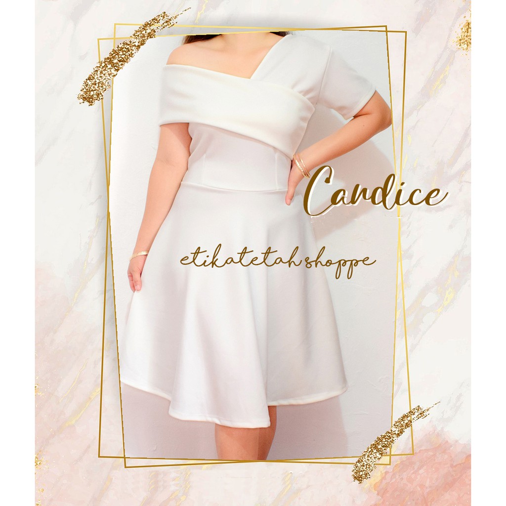 COD Medium to XL Candice Formal Neoprene Dress for civil wedding outfit and  other formal events | Shopee Philippines