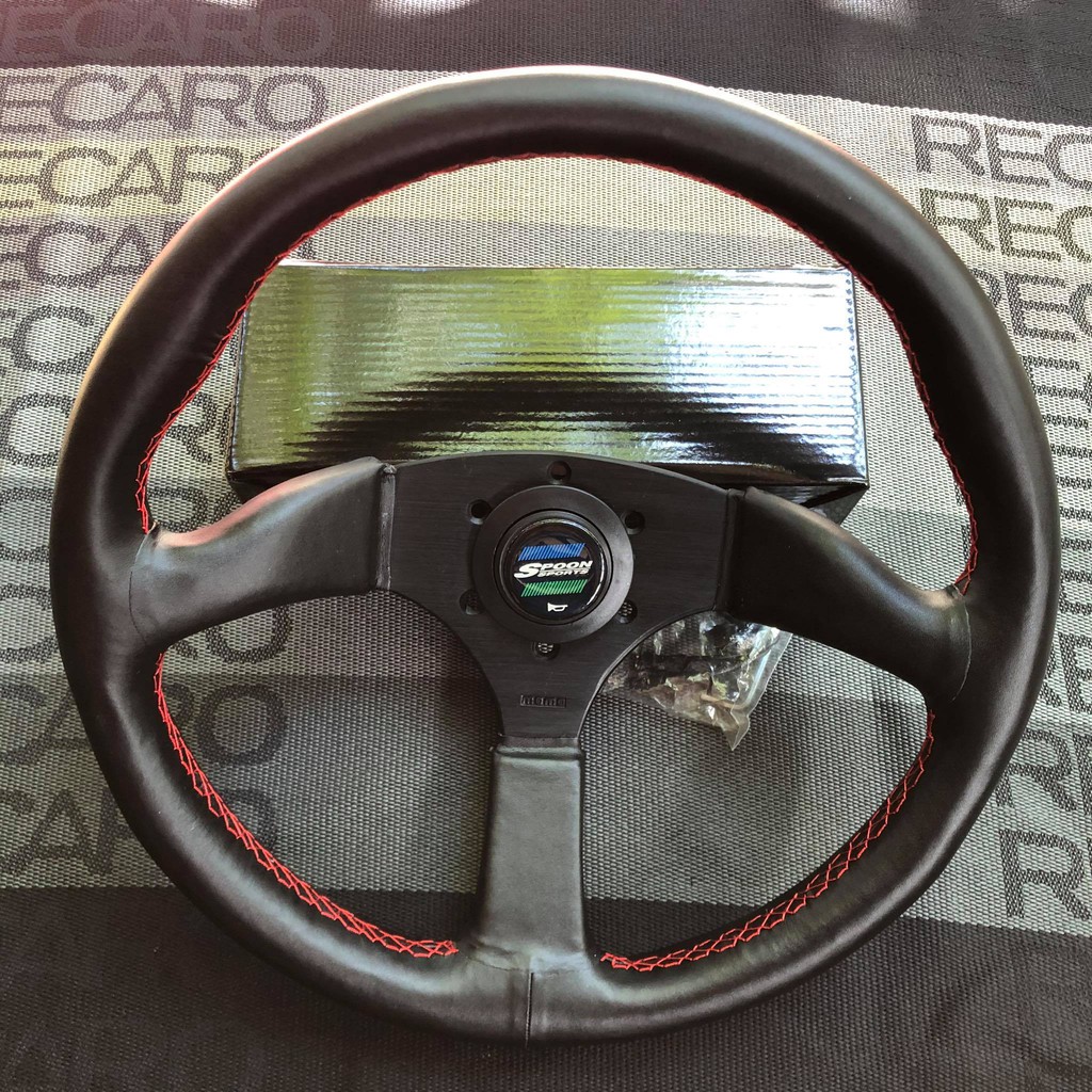 Spoon Momo Steering Wheel Leather Red Stitch Shopee Philippines