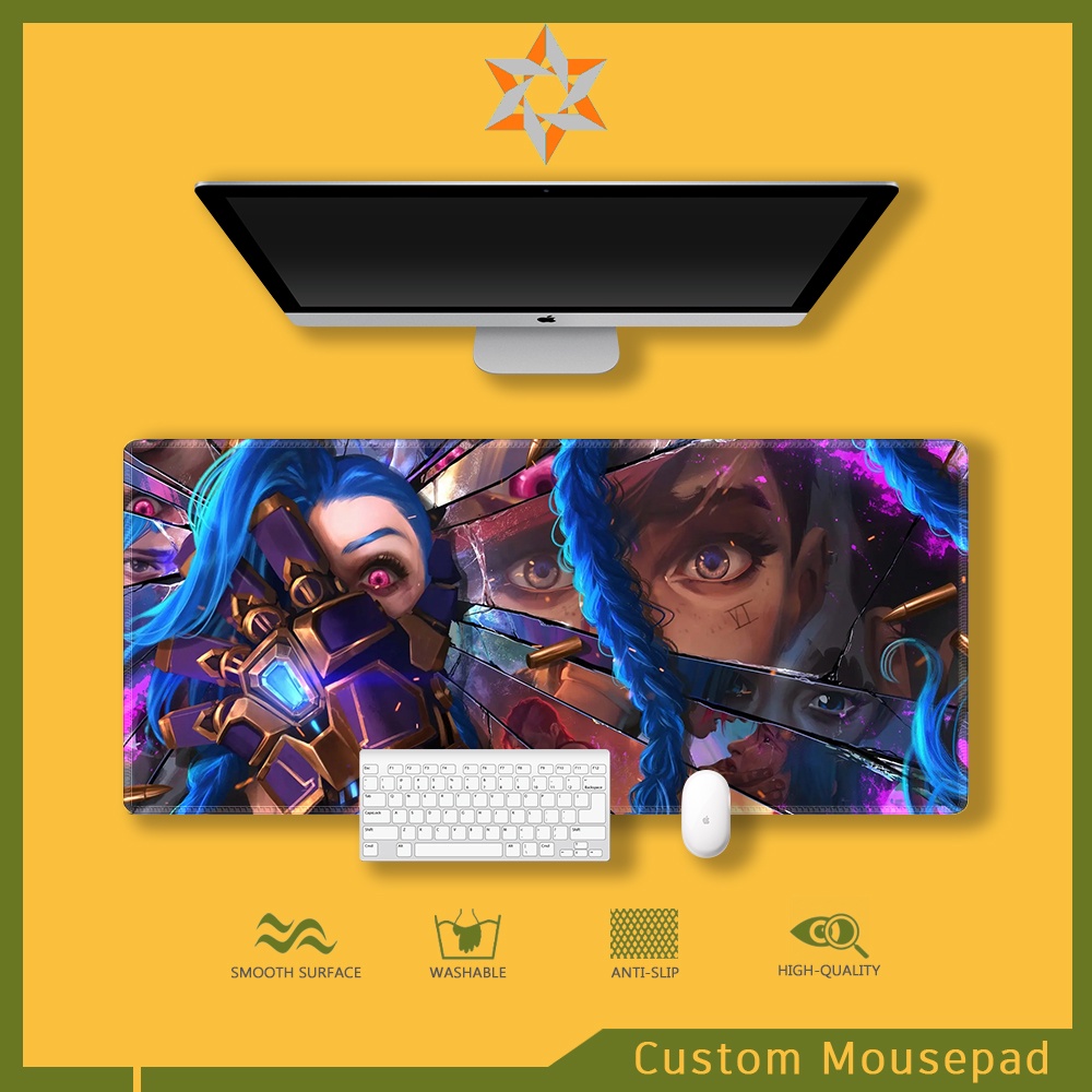 Jinx Mousepad Extended Mouse pad Large Gaming Mouse pad Stitched edge