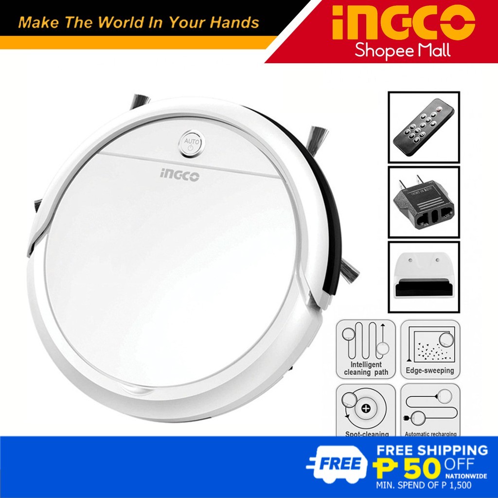 Ingco VCRG30261 Intelligent Gyroscope Style Robotic Vacuum Cleaner _P Shopee Philippines