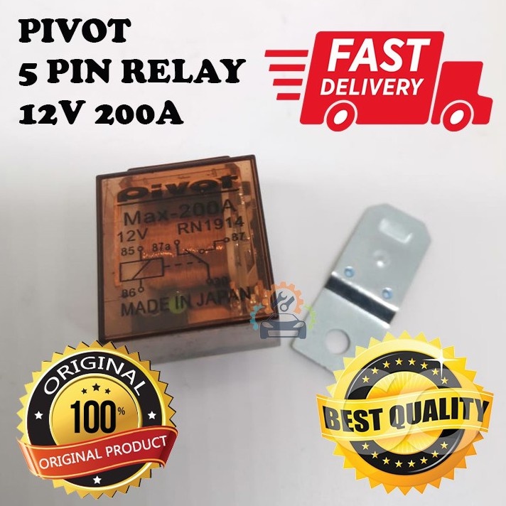 Relay 5 pin PiVOT Relay Horn Relay Headlamp Relay 12V 200A Aircond