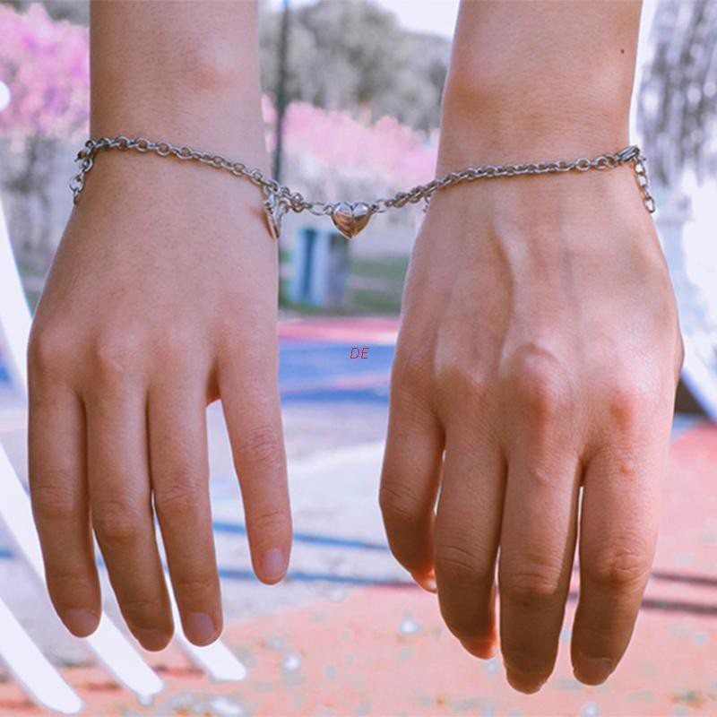 De Two Souls One Heart Pendant Chain Necklaces String Bracelets Lightweight Wishing Stone Creative Magnet Couple Necklace Shopee Philippines