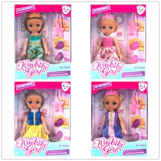 16cm Doll For Kids Disney Princess Mini Toys Girl Birthday Gift Set