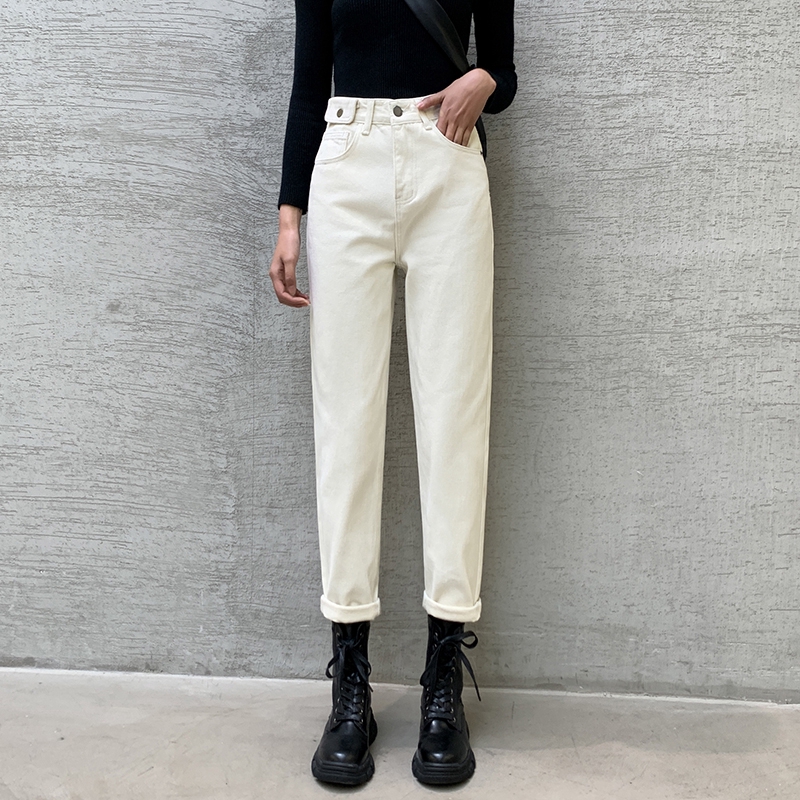 beige jeans high waist