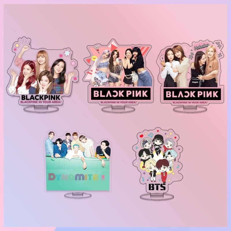 BTS Dynamite Blackpink Desk Stand Kpop Acrylic Standee Plates Display ...