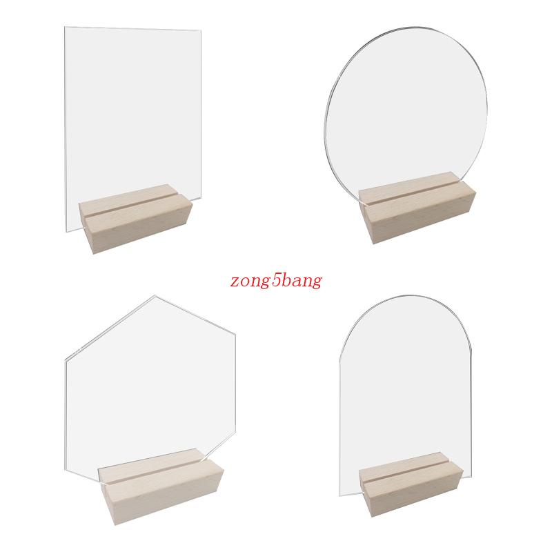 Zone Place Cards Holder Table Sign Number Display Case Clear Acrylic Frame Modern Dining Table Centerpieces Picture Stan