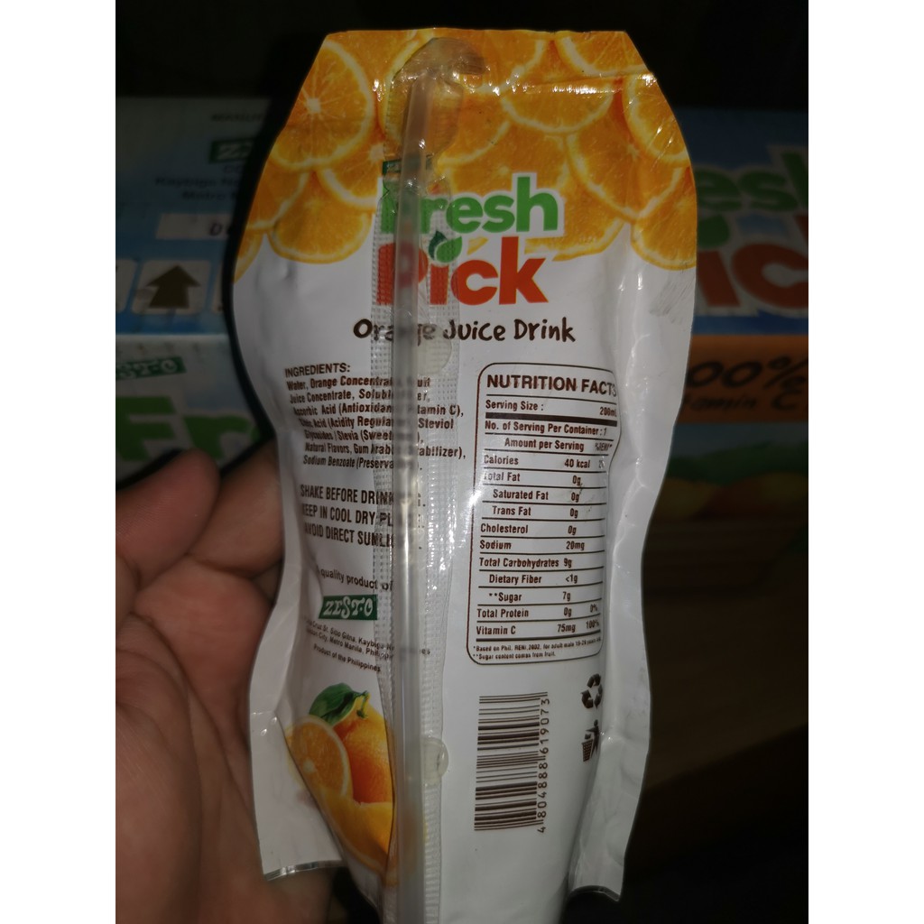 Zest O Fresh Pick Orange Juice Drink 0ml X 10pcs Shopee Philippines