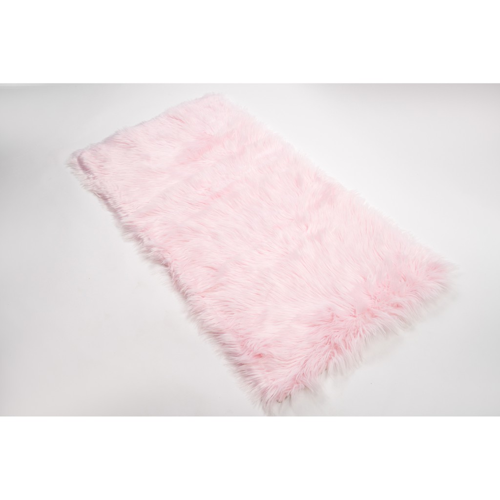Faux Ph Bedside Fur Rug Carpet, Hot Pink Fur Rug
