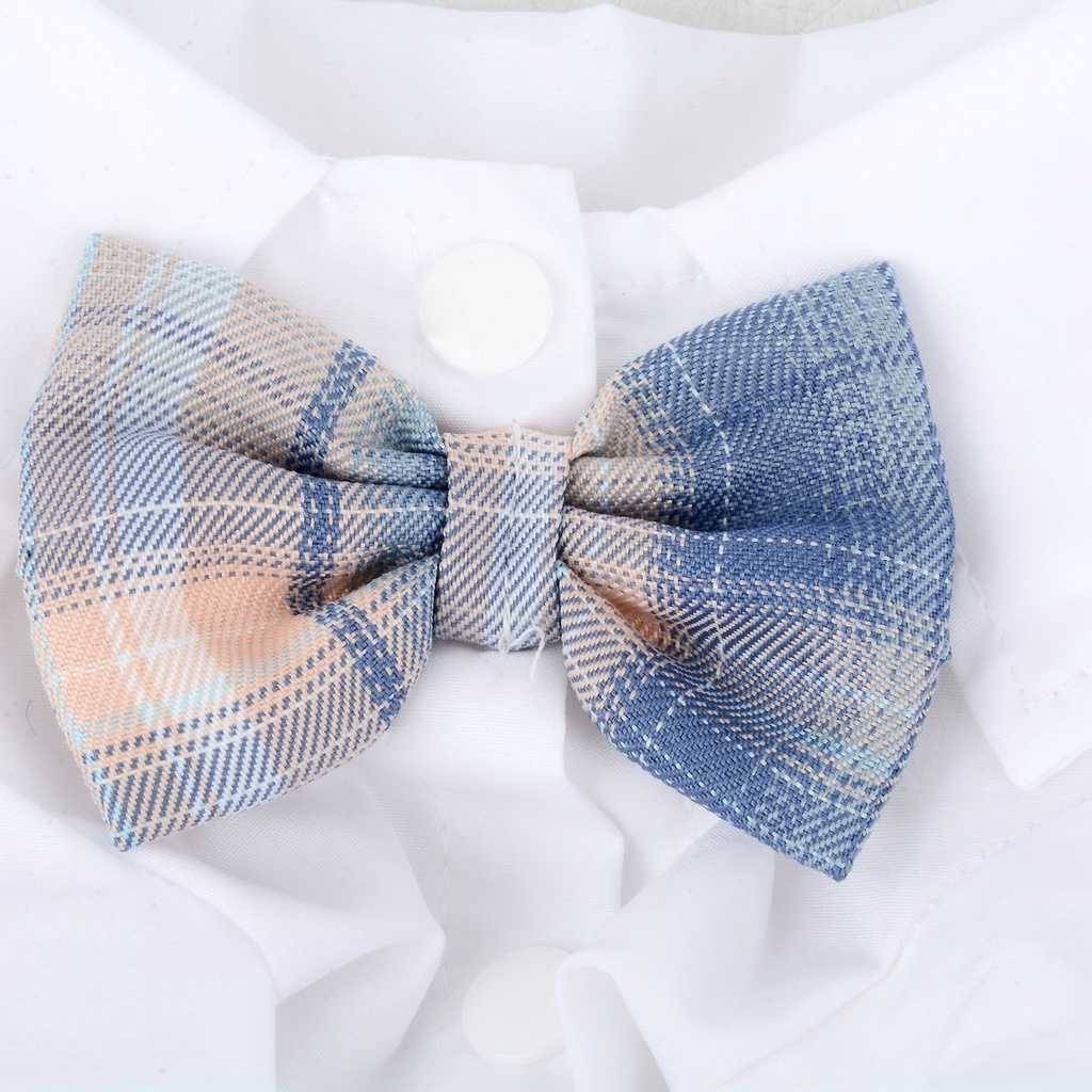 Dog Dress Student Outfits for Small Dogs Girls Summer Shirts with Plaid Skirt One Piece Apparel for Cats Puppies Chihuahua Female Clothes #7