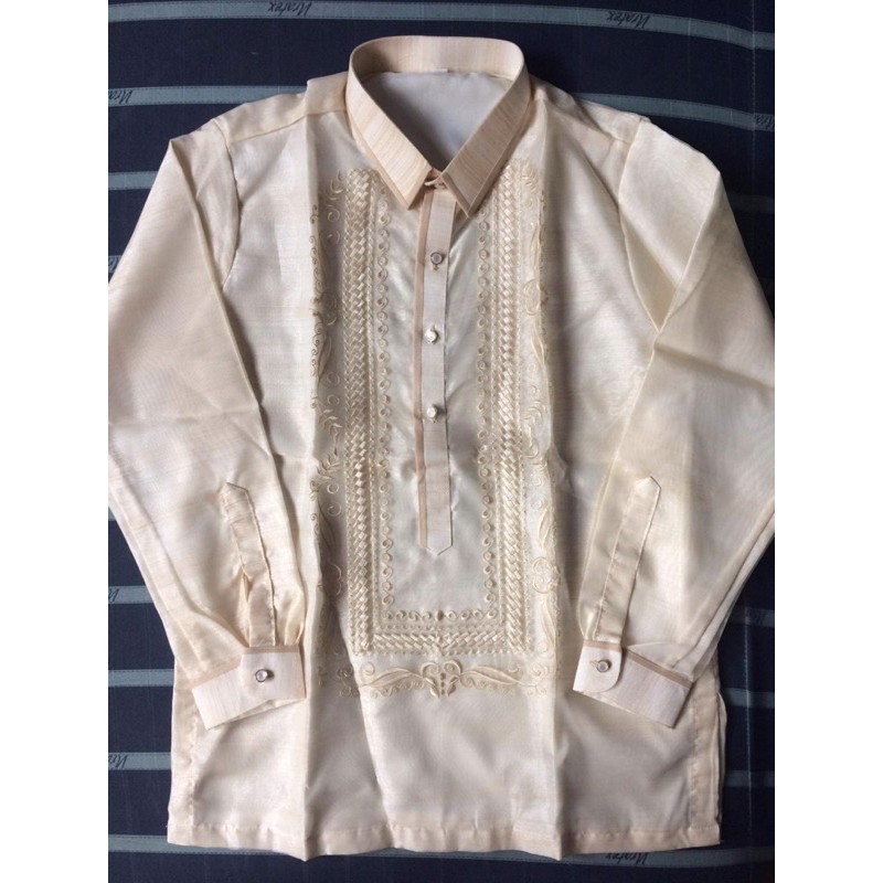 Barong Tagalog | Sports Collar | Pinya Organza | With Lining | Shopee ...