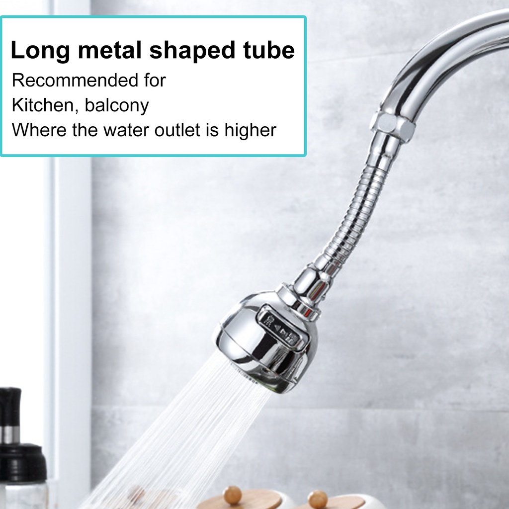 🅖🅡Practical Even Water Flow Faucet Extender Adjustable Easy to Resin Tap Extend Diffuser for Home