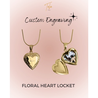 Tala by Kyla TBK Customized Engrave - Heart Locket Necklace Plus Gift Box