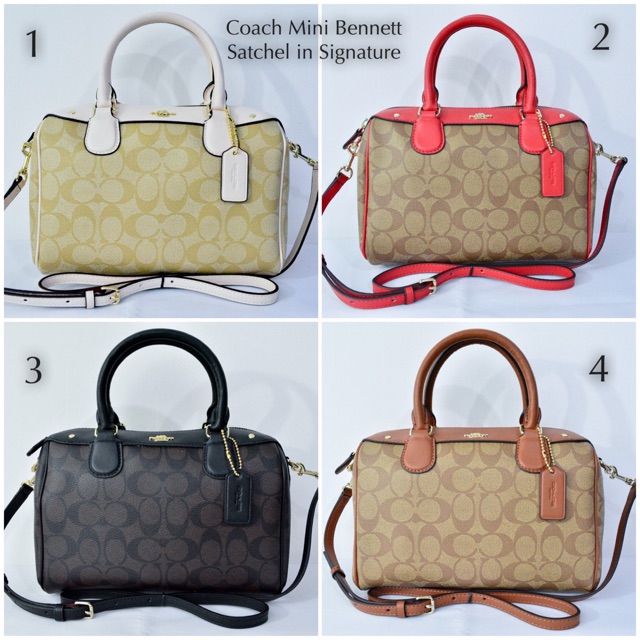 coach mini bennett satchel colors