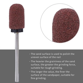 10Pcs  Drill Bit Block Sanding Cap  Dedicated Head Grinding Sanding Cap er Sand Manicure Pedicure Tool #7
