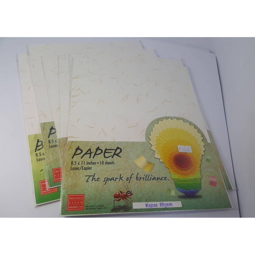 1pack scented Special paper size 8.5x11 ( sold by 6packs) Shopee
