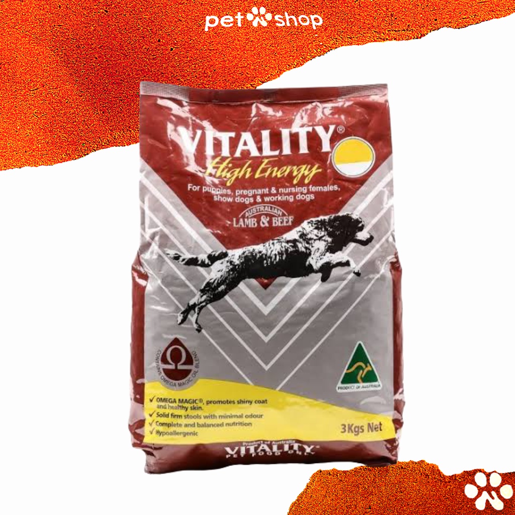Vitality High Energy Puppy Dog Food 3kg ownpack Shopee Philippines