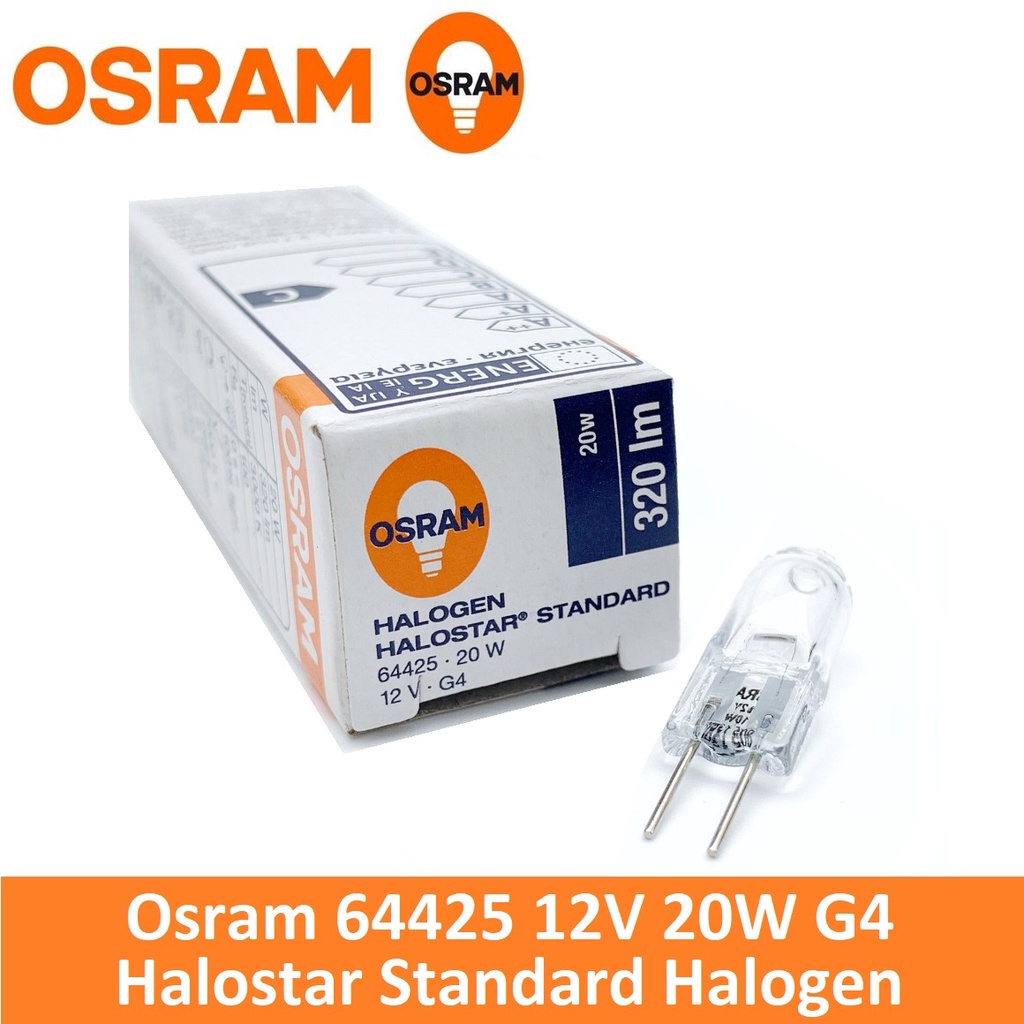 Osram 64425 20w 12v G4 Halostar Standard Halogen Lamp Peanut Bulb ...