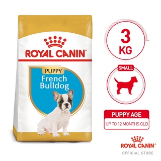 ◑Royal Canin French Bulldog Puppy Dry Dog Food (3kg) - Breed Health Nutrition