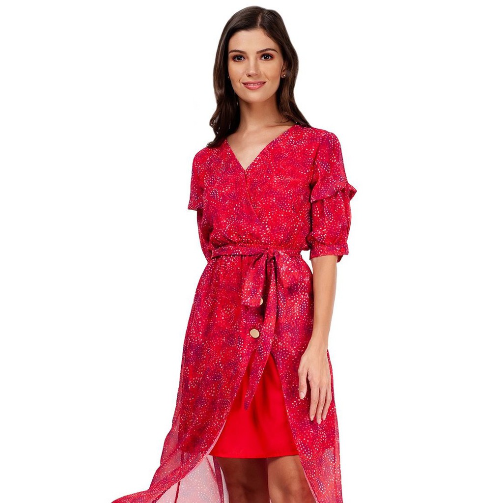 plains and prints red dress