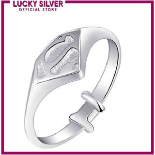 Lucky silver kr39 Italy 925 silver kids superman ring