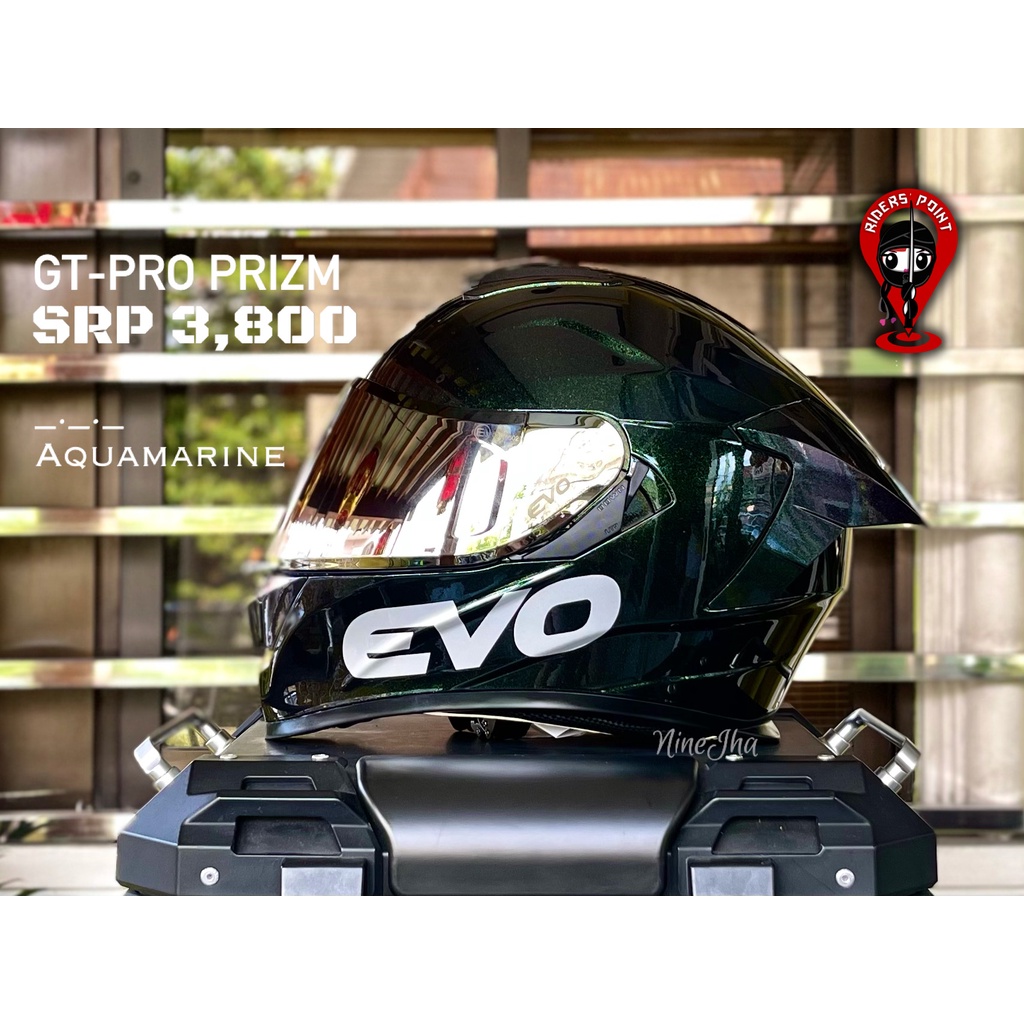 Evo Gt Pro Prizm Aquamarine Full Face Helmet Shopee Philippines