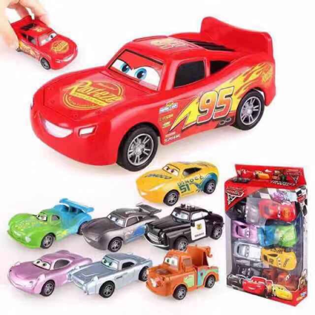 Cars character lightning McQueen pull back toy car 8's | Shopee Philippines
