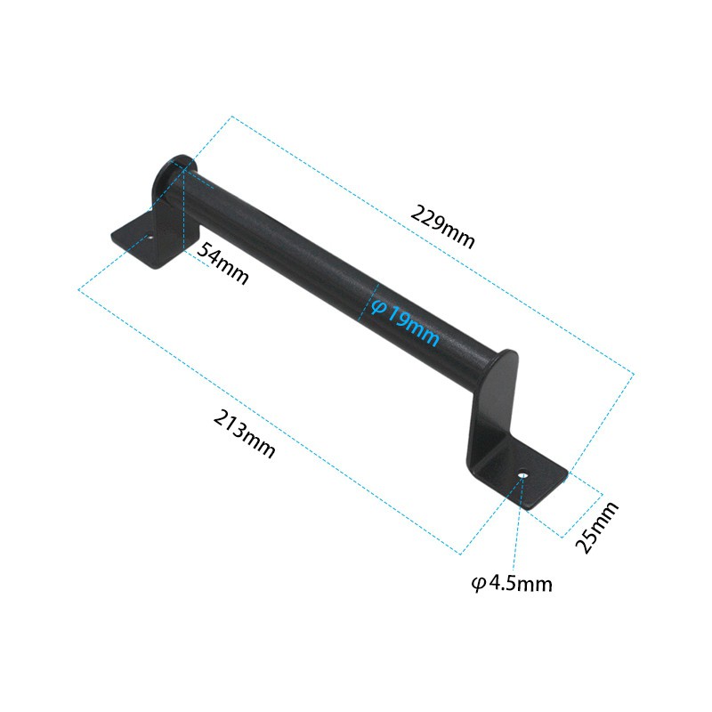2Pcs Black Carbon Steel Sliding Barn Door Pull Handle for Sliding Barn Door Garden Gates Garages Hardware Kit