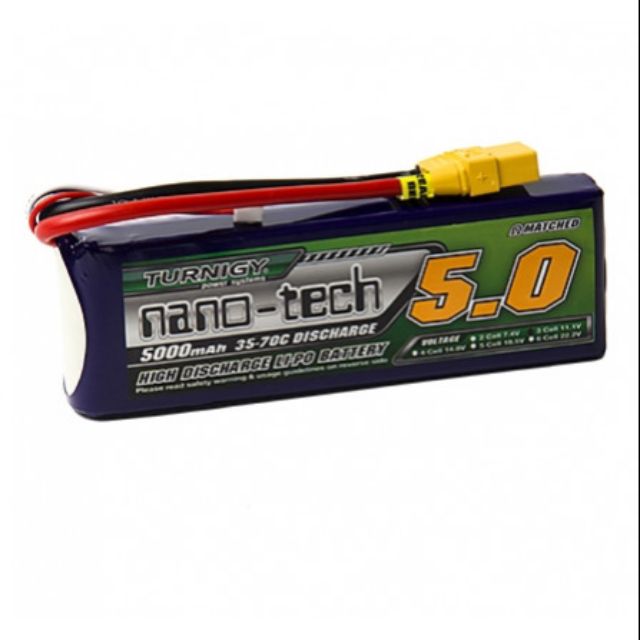 Turnigy nano-tech 5000mah 3S 35~70C Lipo Battery w/XT-90 | Shopee ...