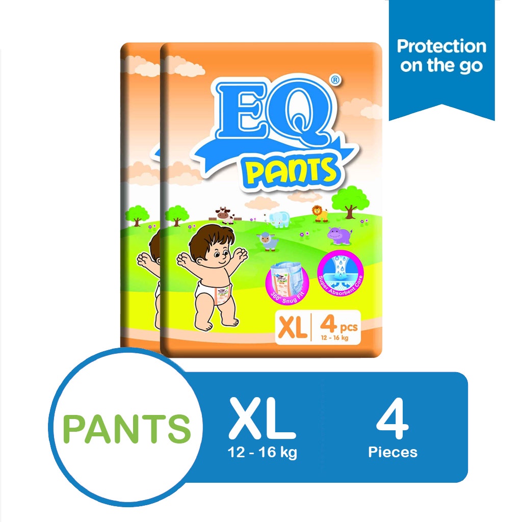 EQ Pants Mini Pack XL 4's x 2 Pants Baby Diapers Shopee Philippines
