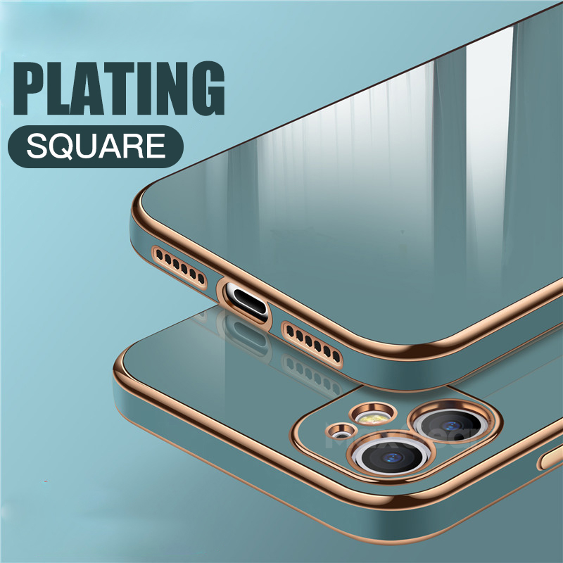 Luxury Plating Straight Edge Frame Soft Case For Iphone 11 Pro X Xr Xs Max 6s 7 8 Plus Phone Cover Cases Shopee Philippines