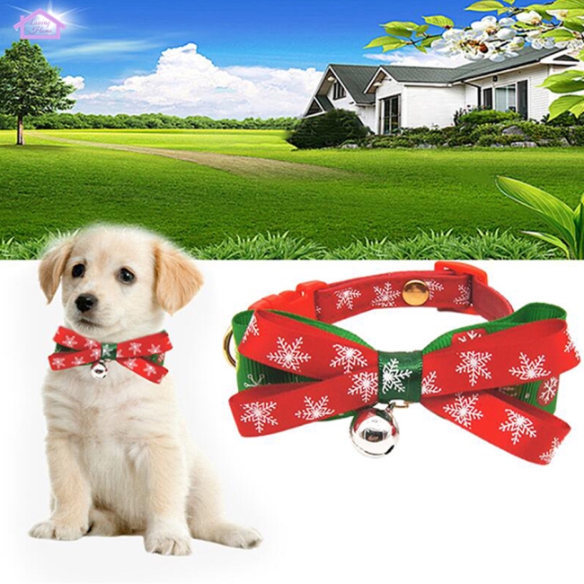 christmas dog collar bow