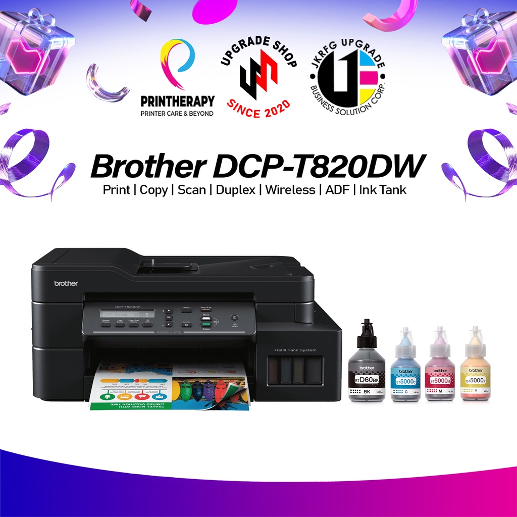 Brother DCP T820DW Ink Tank Printer | Shopee Philippines