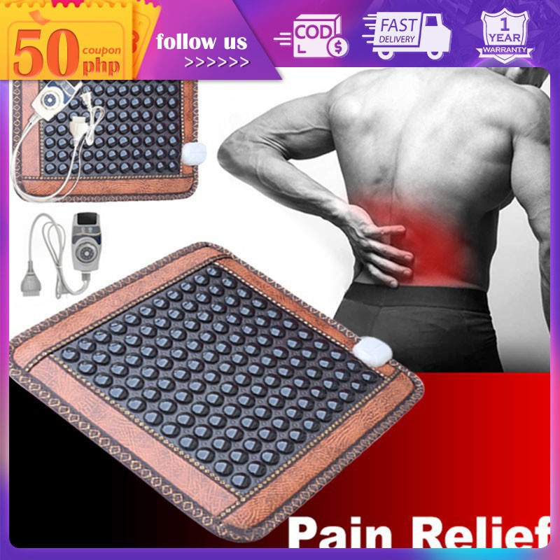 Infrared Heating Mat Natural Jade Tourmaline Massage Cushion Pain Relief Waist Health Care Seat Mat