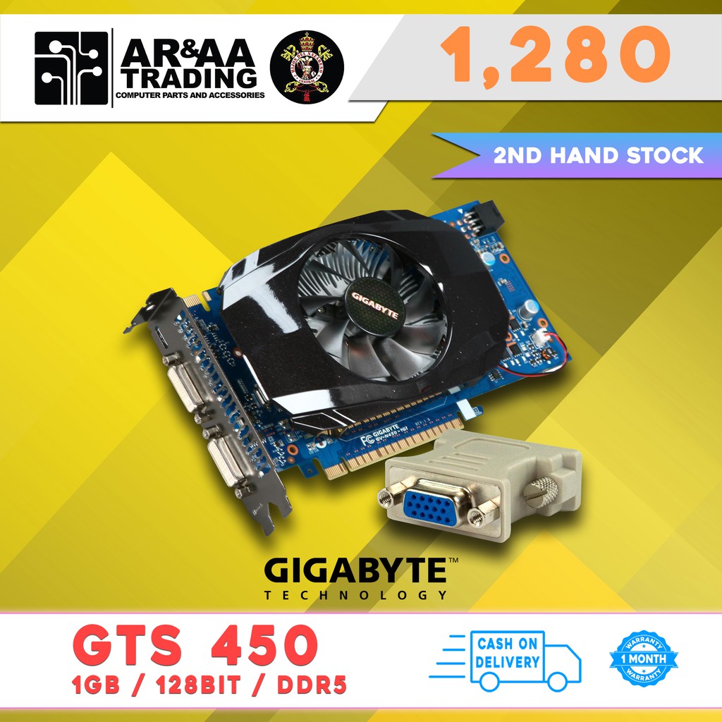 Video Card Gts 450 1gb 128bit Ddr5 Assorted Brands Shopee Philippines