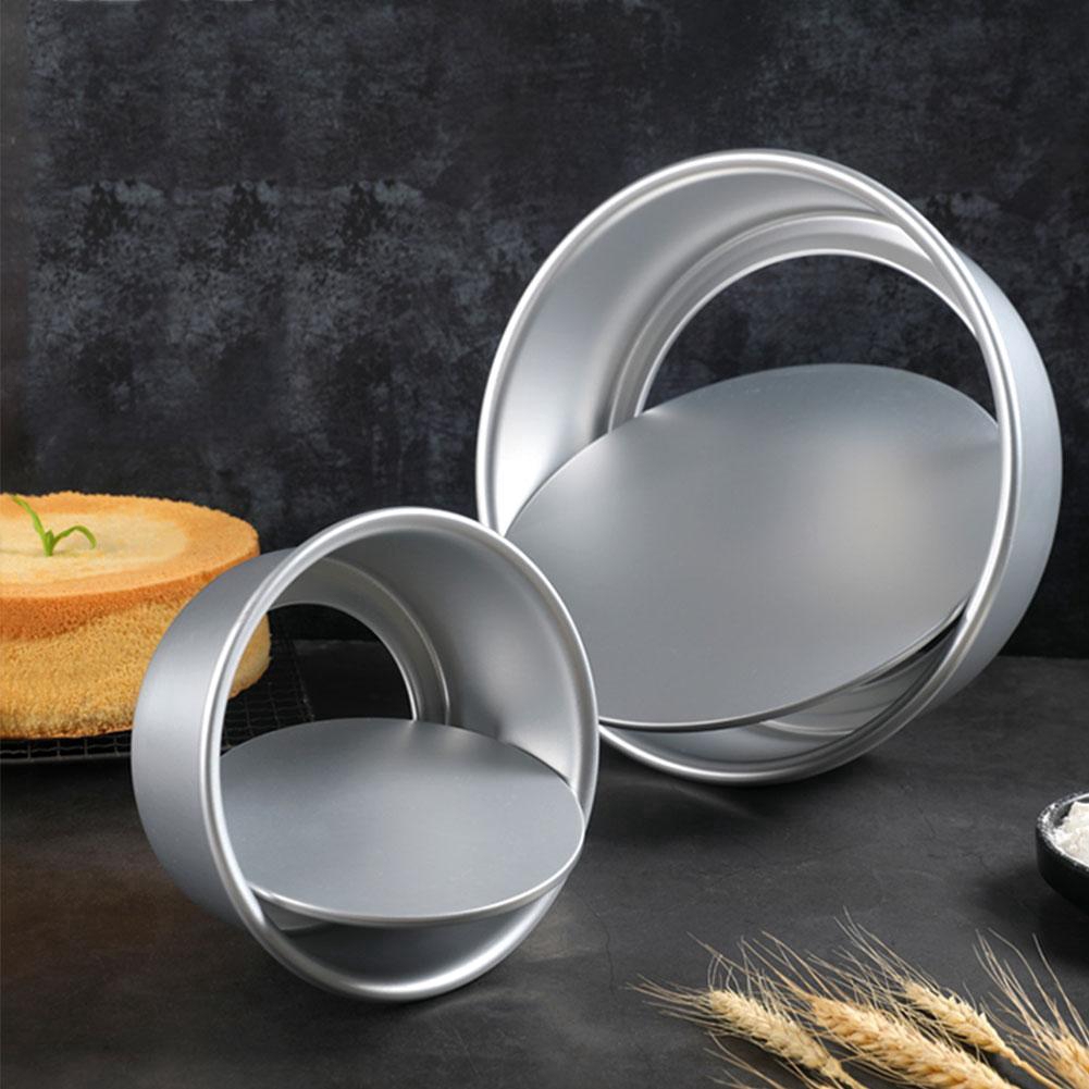 5Pcs Round Mini Cake Pan Removable Bottom Pudding Mold DIY Baking-Moulds Party 
