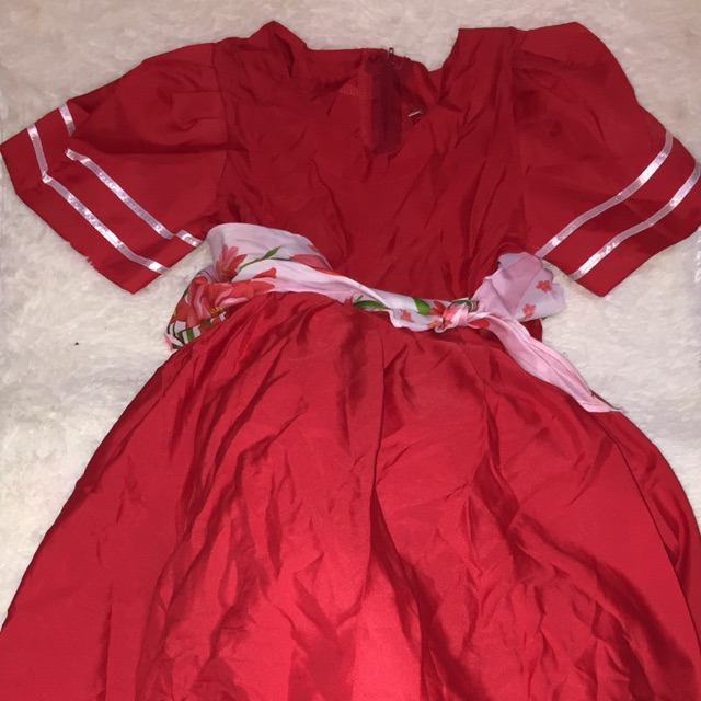 filipiniana dress red