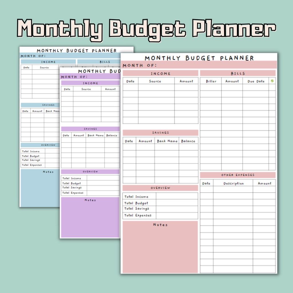 Monthly Budget Planner (Reusable Planner / Notepad) | Shopee Philippines